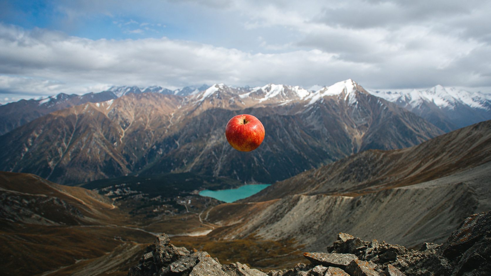 Apple above Big Almaty Lake